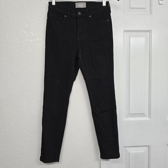 Everlane Mid Rise Skinny Jeans Black Size 27 Ankle Stretch Denim EUC - Picture 3 of 11